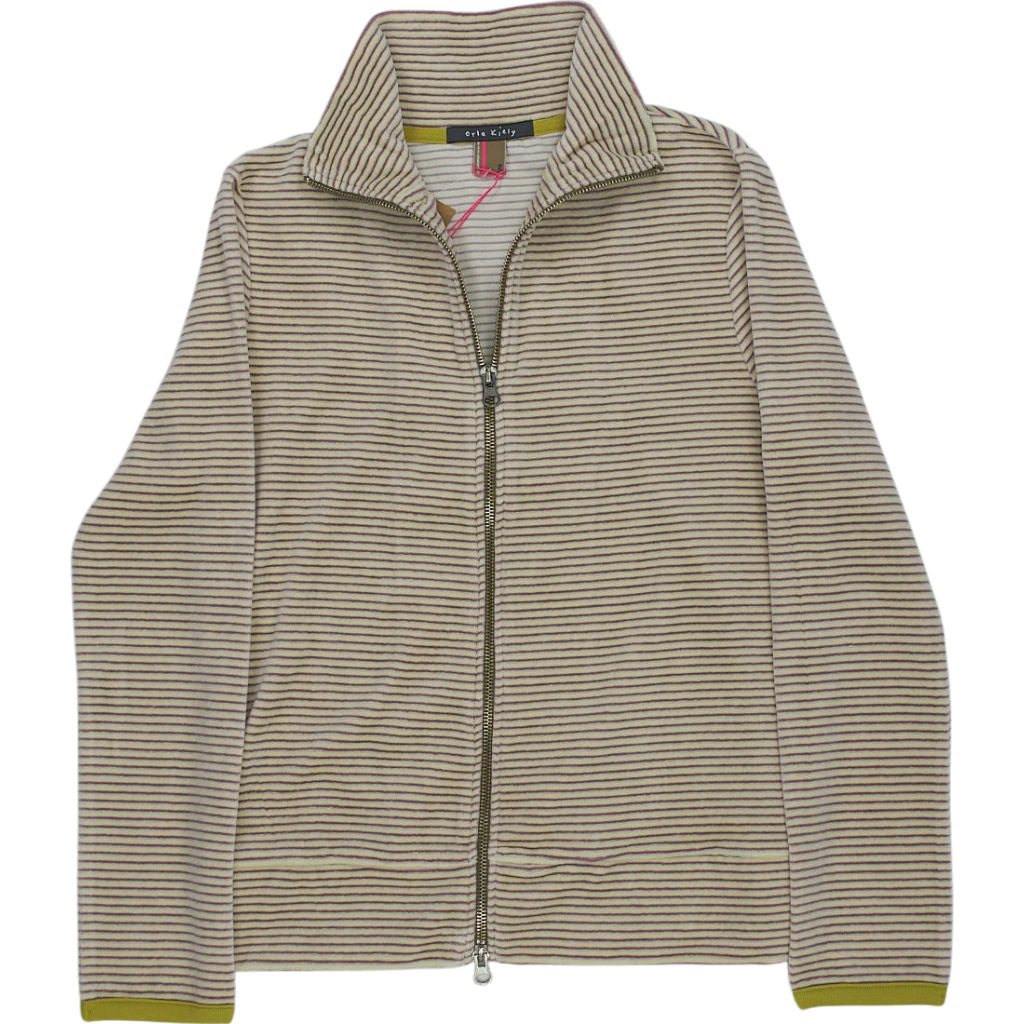 Orla Kiely Grape Velour Stripe Jacket 2, UK 10