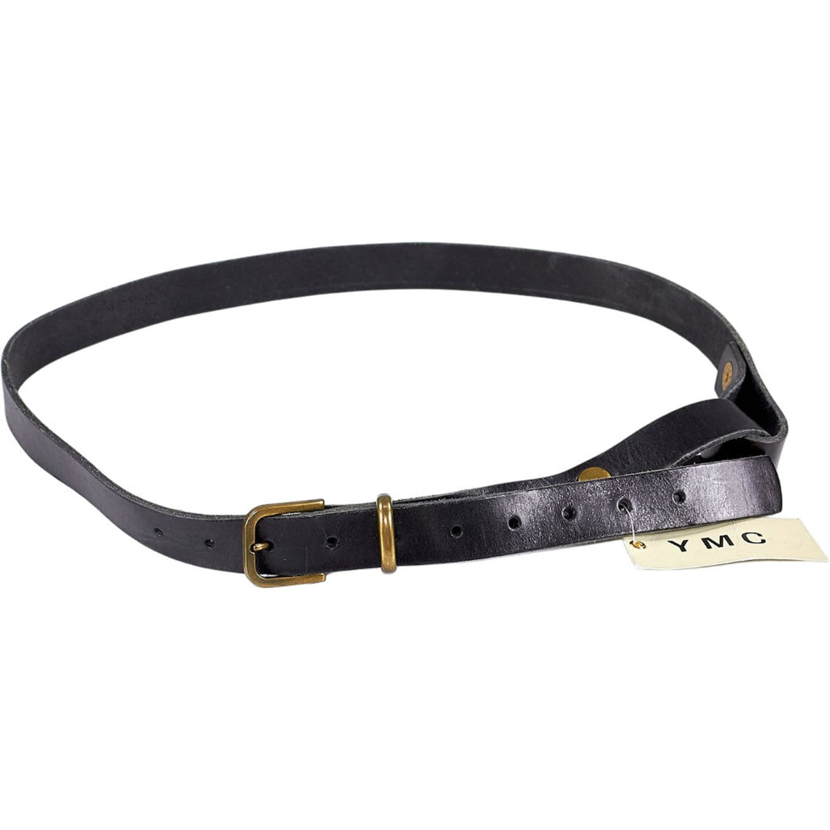 YMC Black Leather Belt