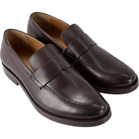 Moss Brown Modern Leather Loafers