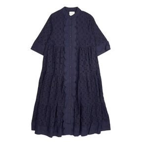 Bonté Navy Koko Schiffly Dress