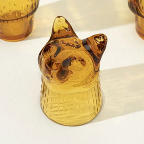 Amber Cat Stacking Glass Set