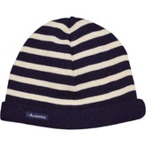 Armorlux Navy Striped Wool Beanie Hat