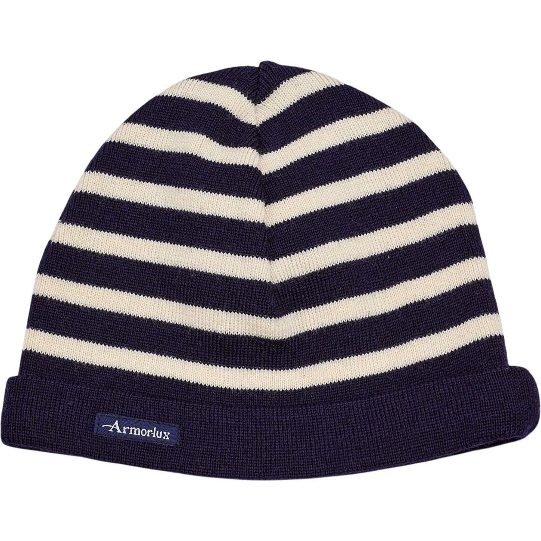 Armorlux Navy Striped Wool Beanie Hat