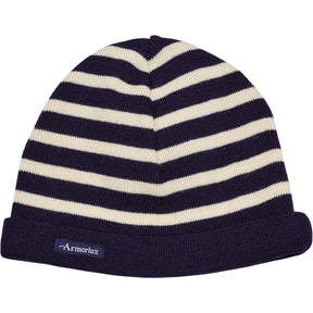 Armorlux Navy Striped Wool Beanie Hat