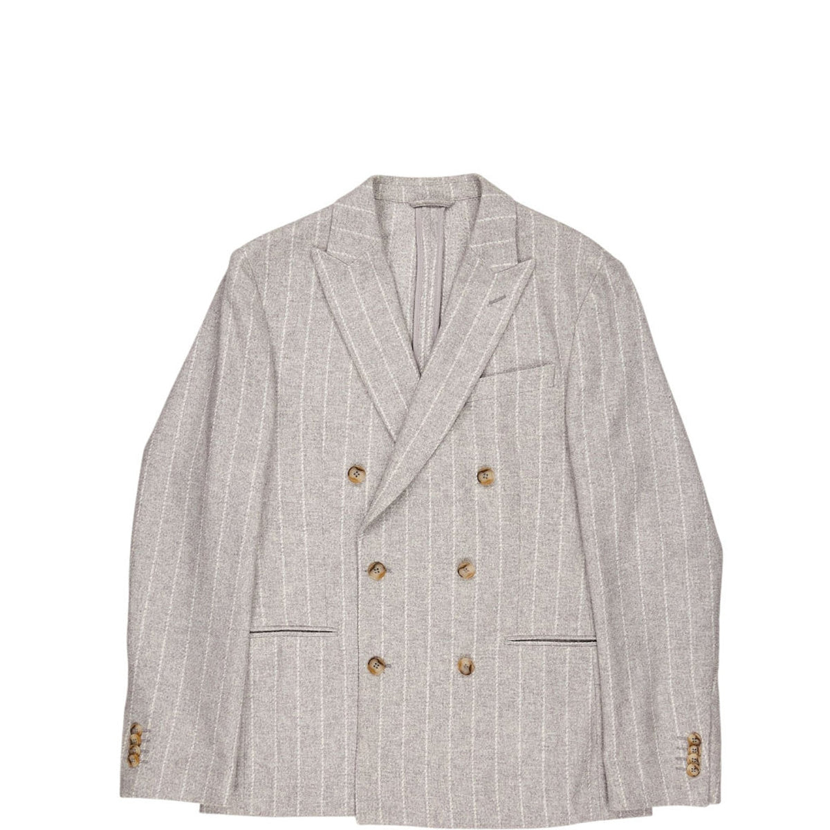 Moss Grey Pinstripe Double Breasted Jacket
