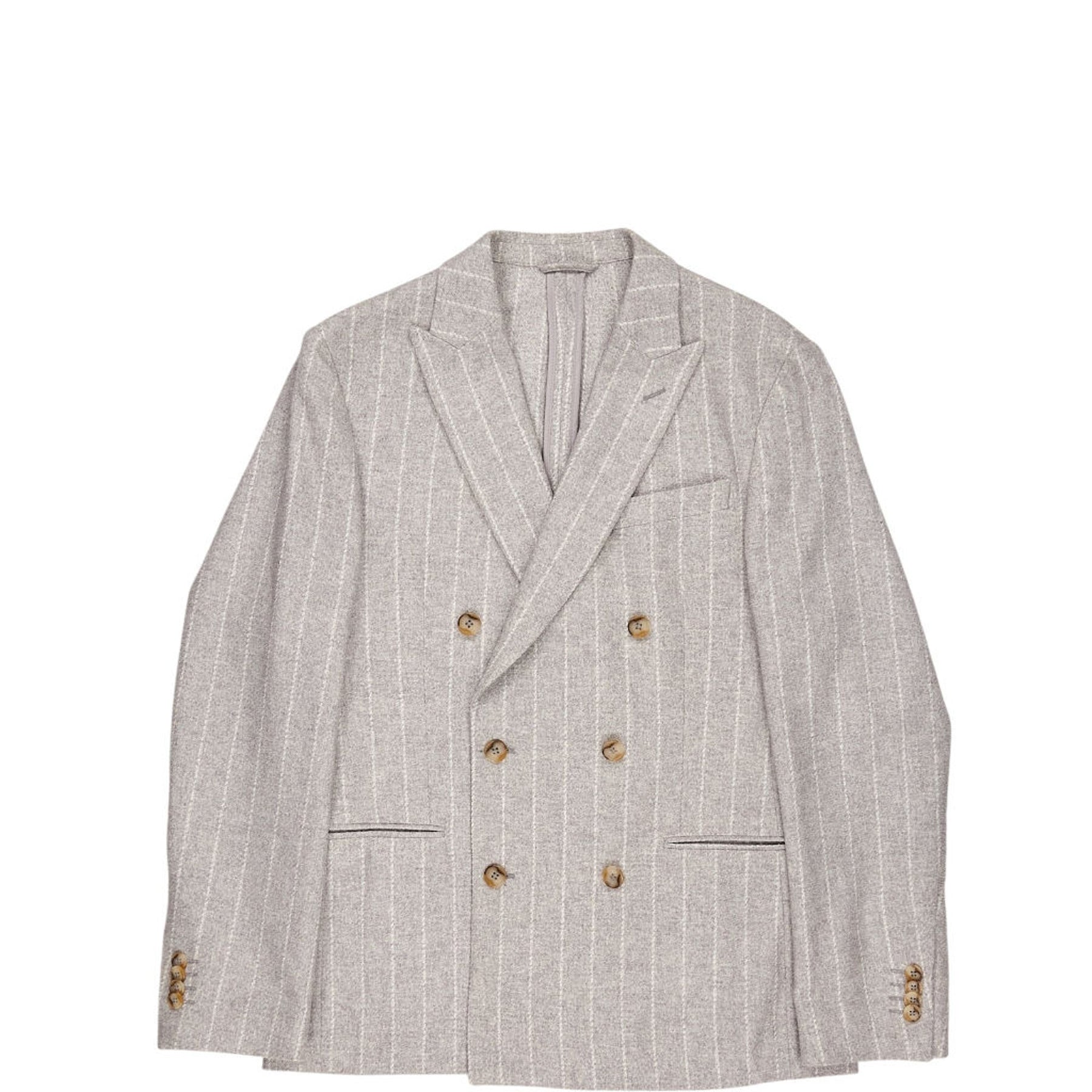 Moss Grey Pinstripe Double Breasted Jacket