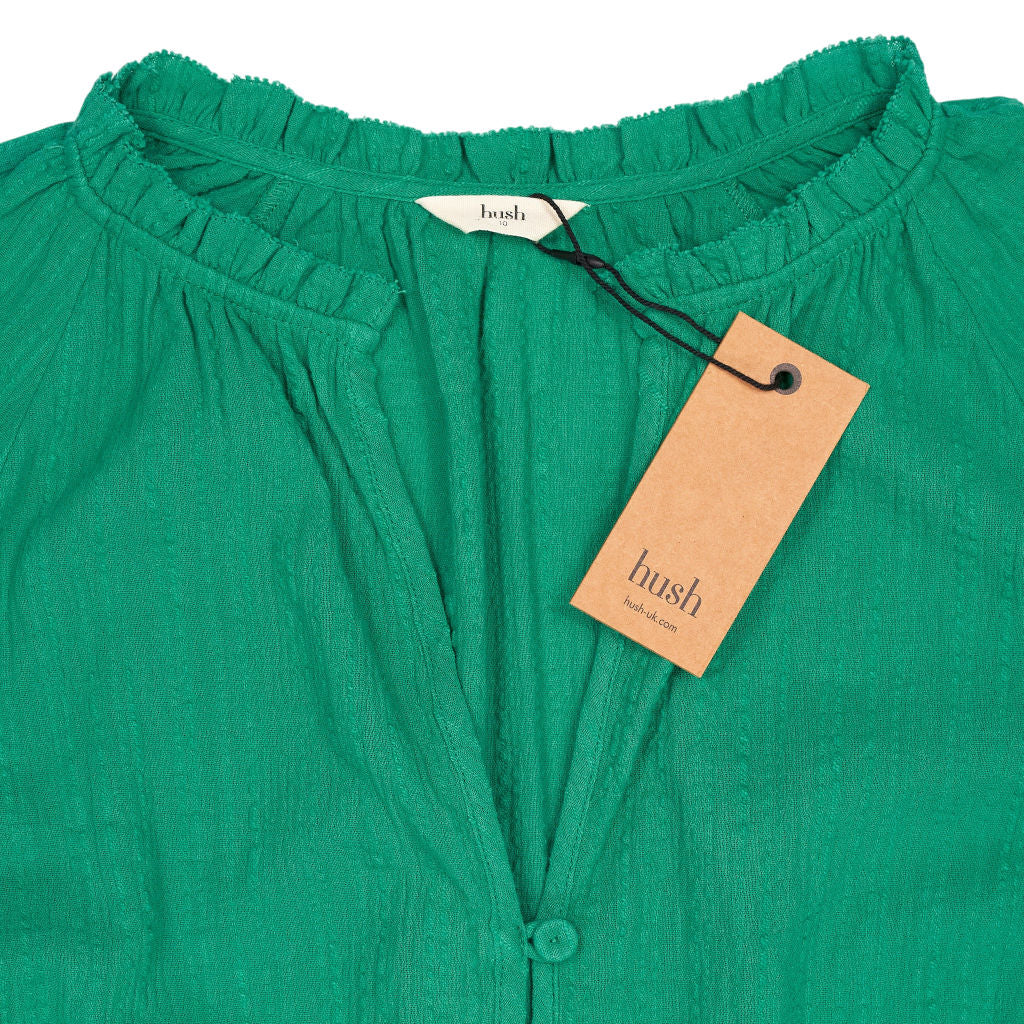 Hush Green Clara Textured Blouse