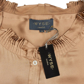 Wyse Caramel Odette Silk Shirt