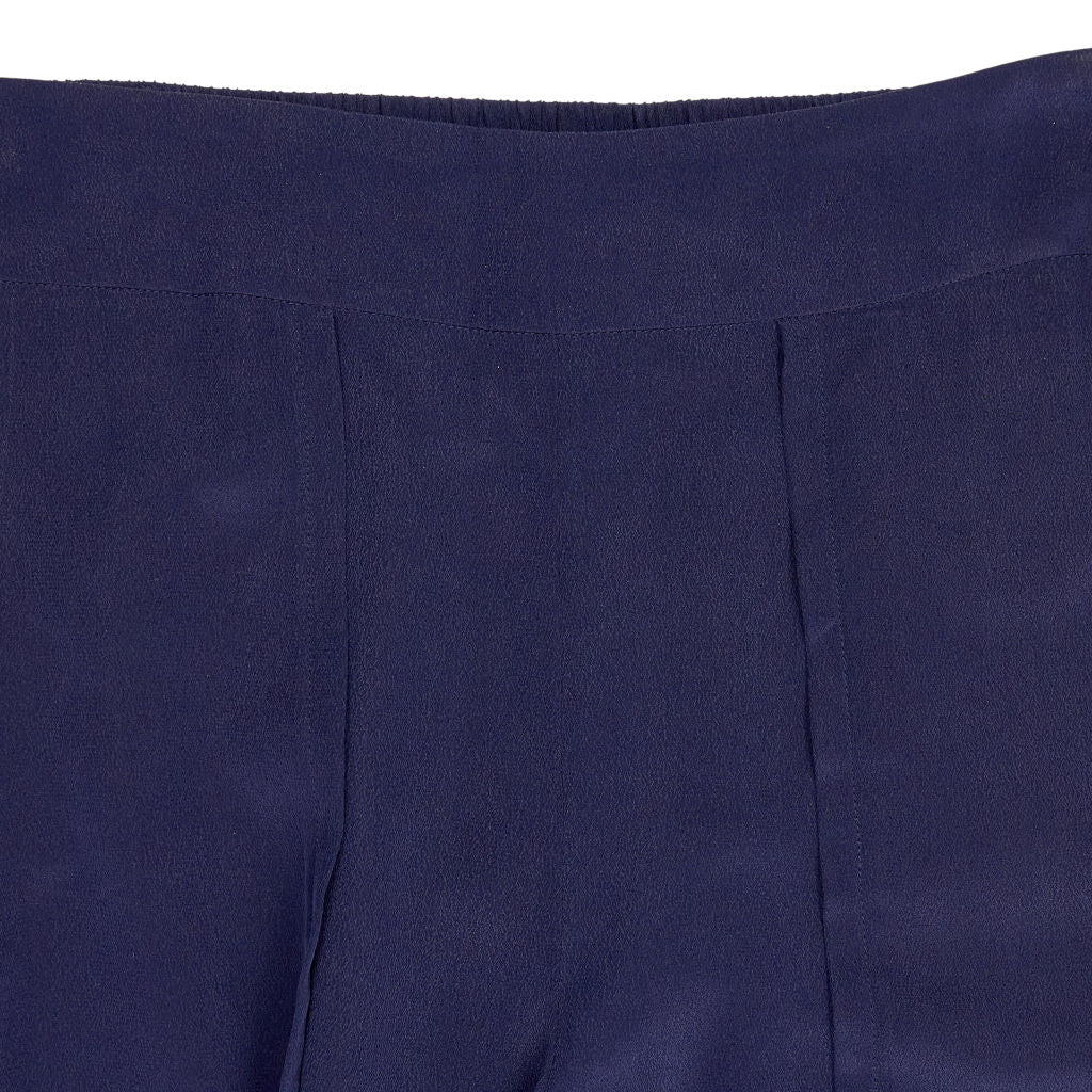 NRBY Navy Blue Silk Cargo Trousers