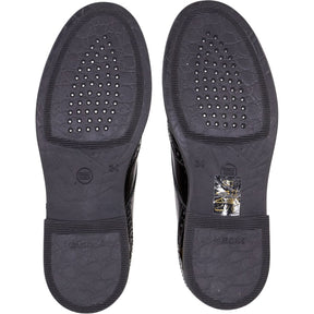 Geox Black Patent Leather Brogues