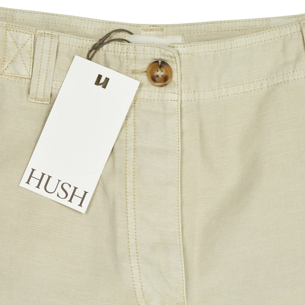 Hush Light Neutral Kia Washed Cotton Trousers