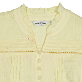 Lands' End Yellow Cotton Blouse