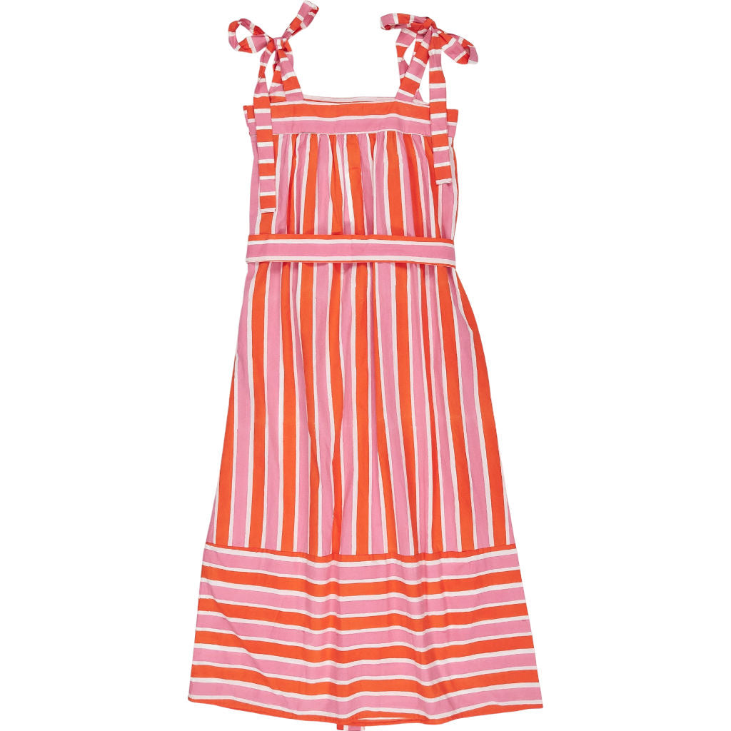 Pink City Prints Raspberry Stripe Palma Dress