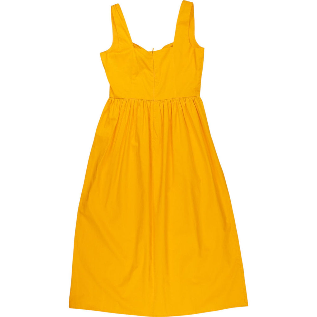 OMNES Orange Sweetheart Midi Dress