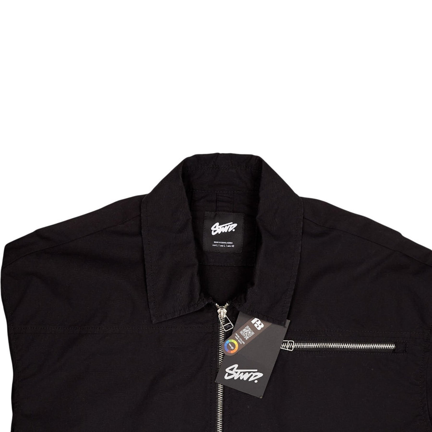 Pull & Bear. Black Zip-Up Jacket