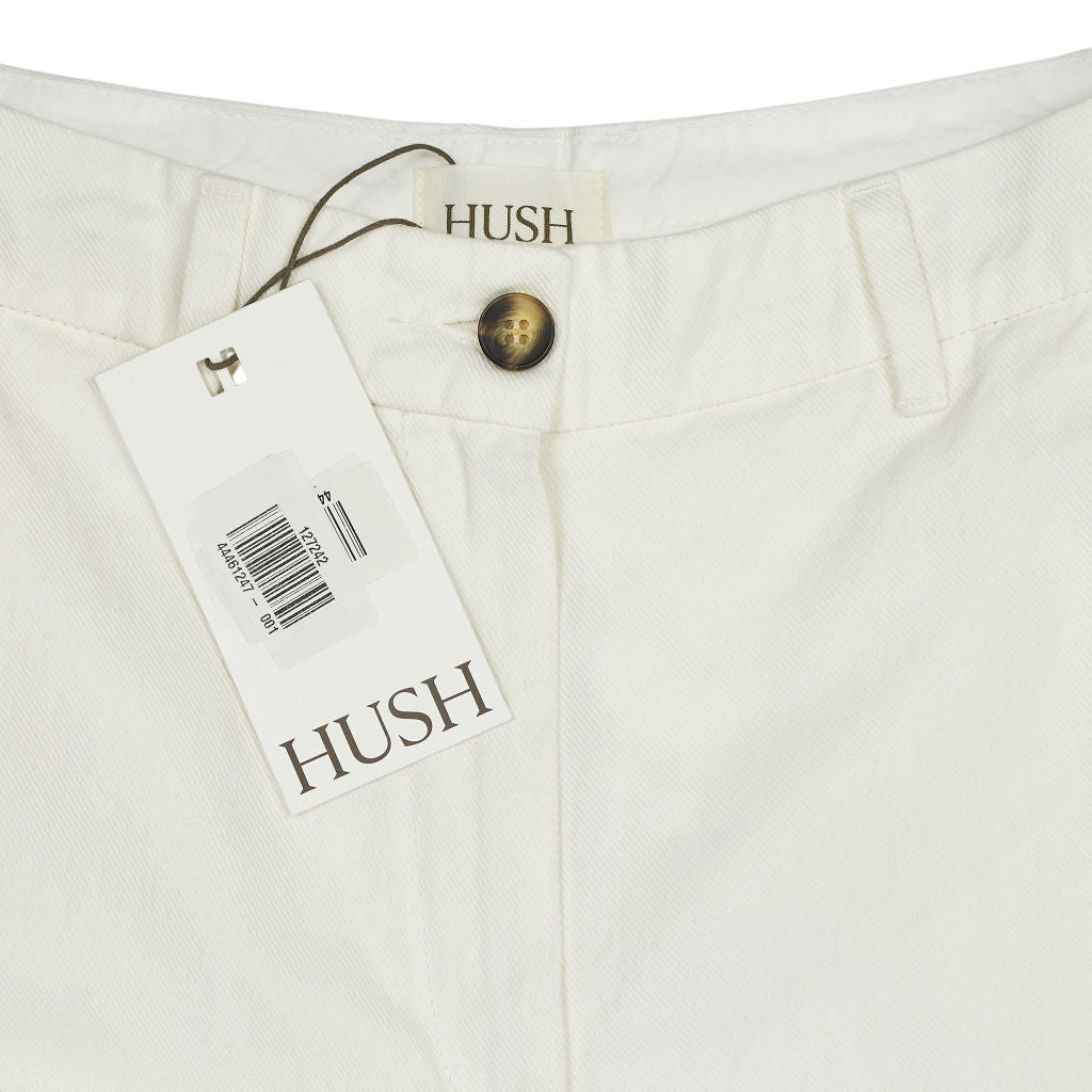 Hush Ecru Emily Cotton Wide Leg Trousers