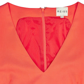 Reiss Aderyn Orange Sleeveless Sheath Dress