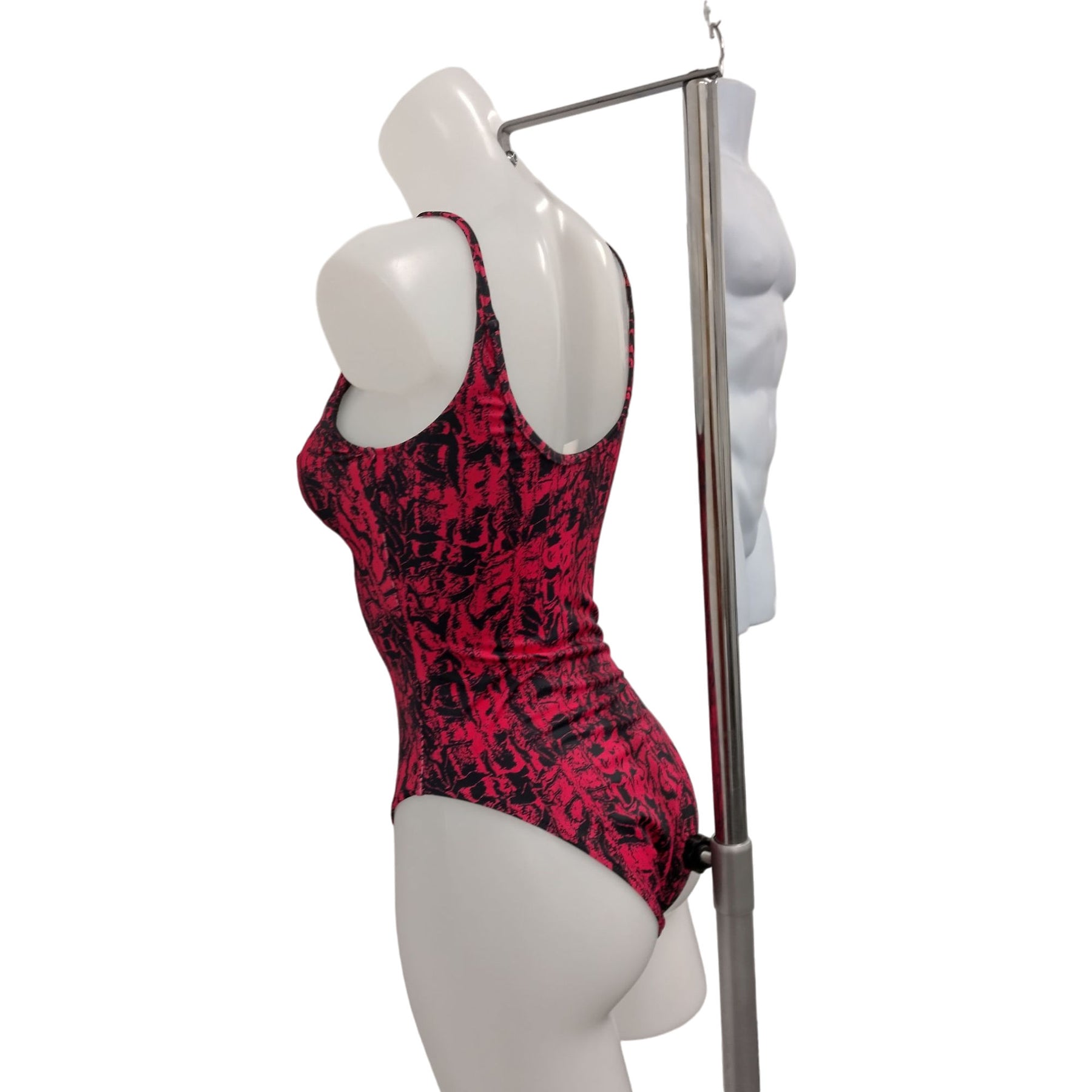 Calvin Klein Black Pink Letter Print Swimsuit
