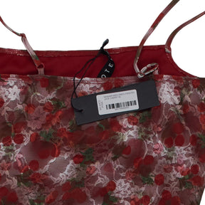 Motel Nawari Cherry Floral Lace Midi Dress