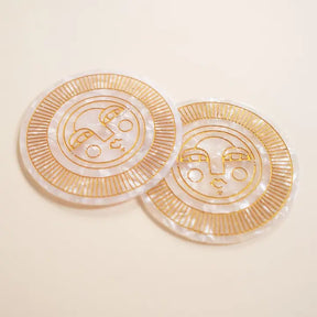 Pearlescent Sun - single acetate coaster