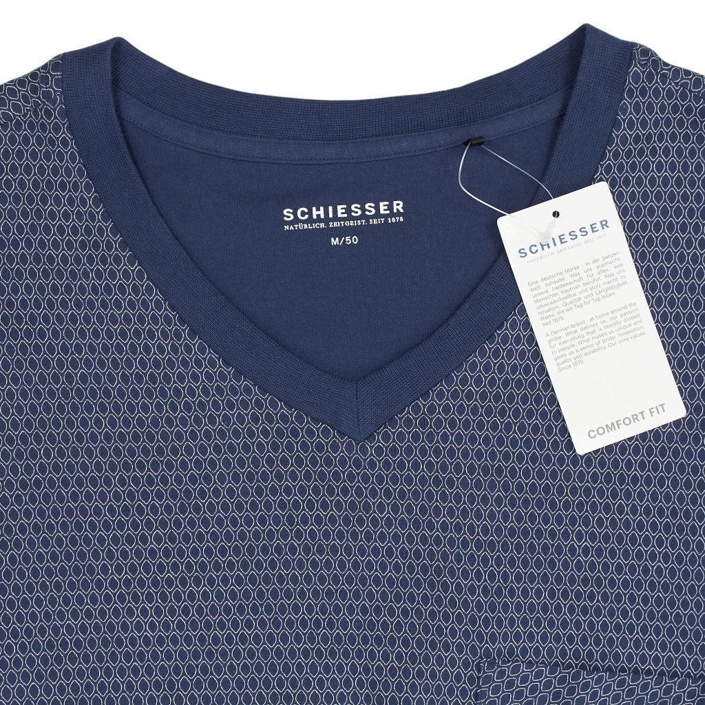 Schiesser Blue Comfort Fit Pajama Set
