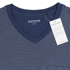 Schiesser Blue Comfort Fit Pajama Set