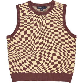 Motel Brown Square Knit Vest
