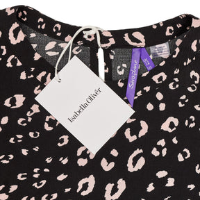 Seraphine Maternity Black Pink Leopard Print Dress