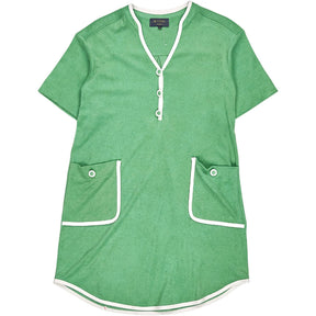 Wyse Green Towelling Shift Dress