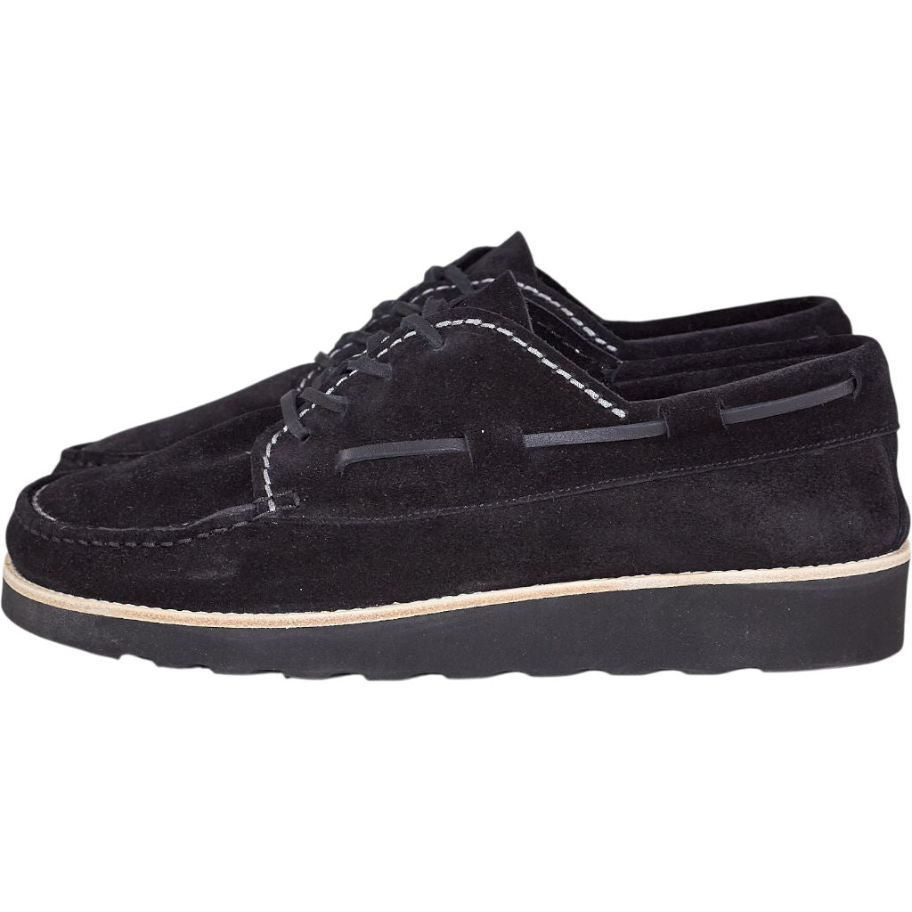 Universal Works Black Suede Oliver Shoe