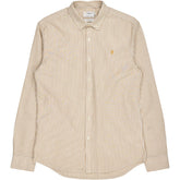 Farah Rust Yellow Brewer Stripe Shirt