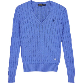 Polo Ralph Lauren Blue Cable Knit Jumper