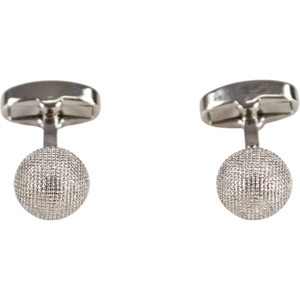 Moss Silver Textured Cufflinks