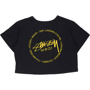 Stussy Black Baby Crop T-Shirt