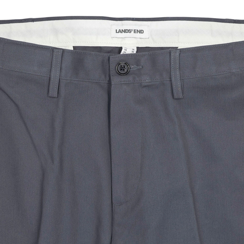 Lands’ End Grey Cotton Formal Trousers