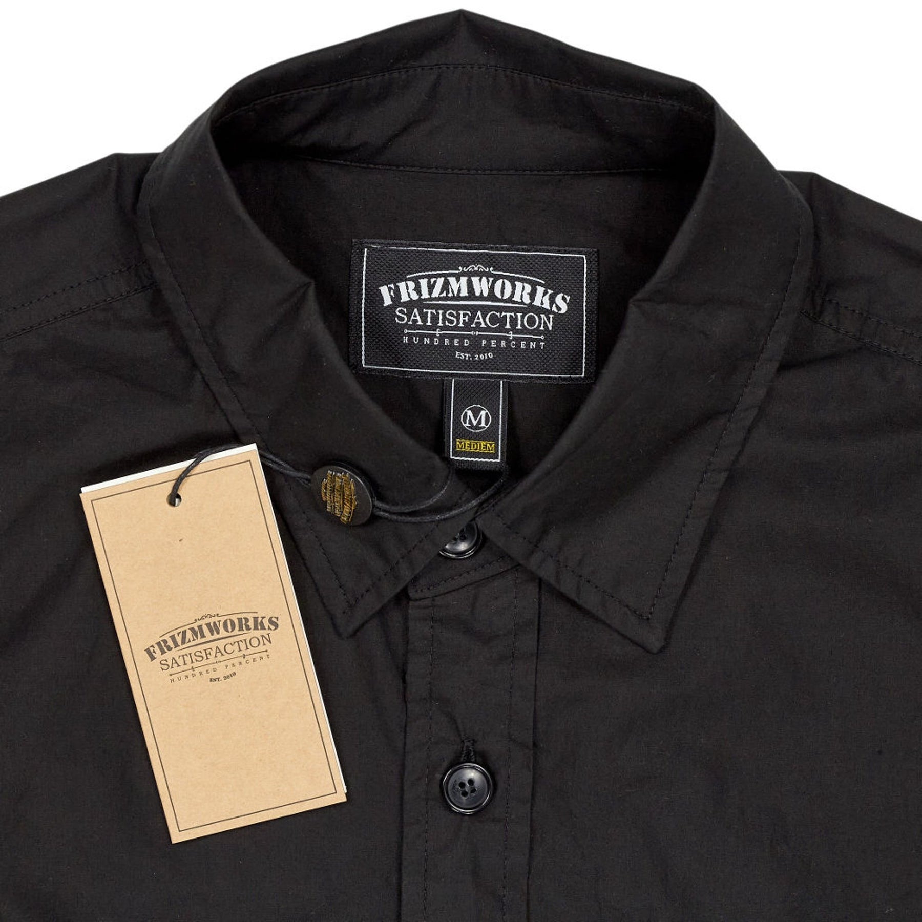 Frizmworks Black Cotton Trucker Half Shirt