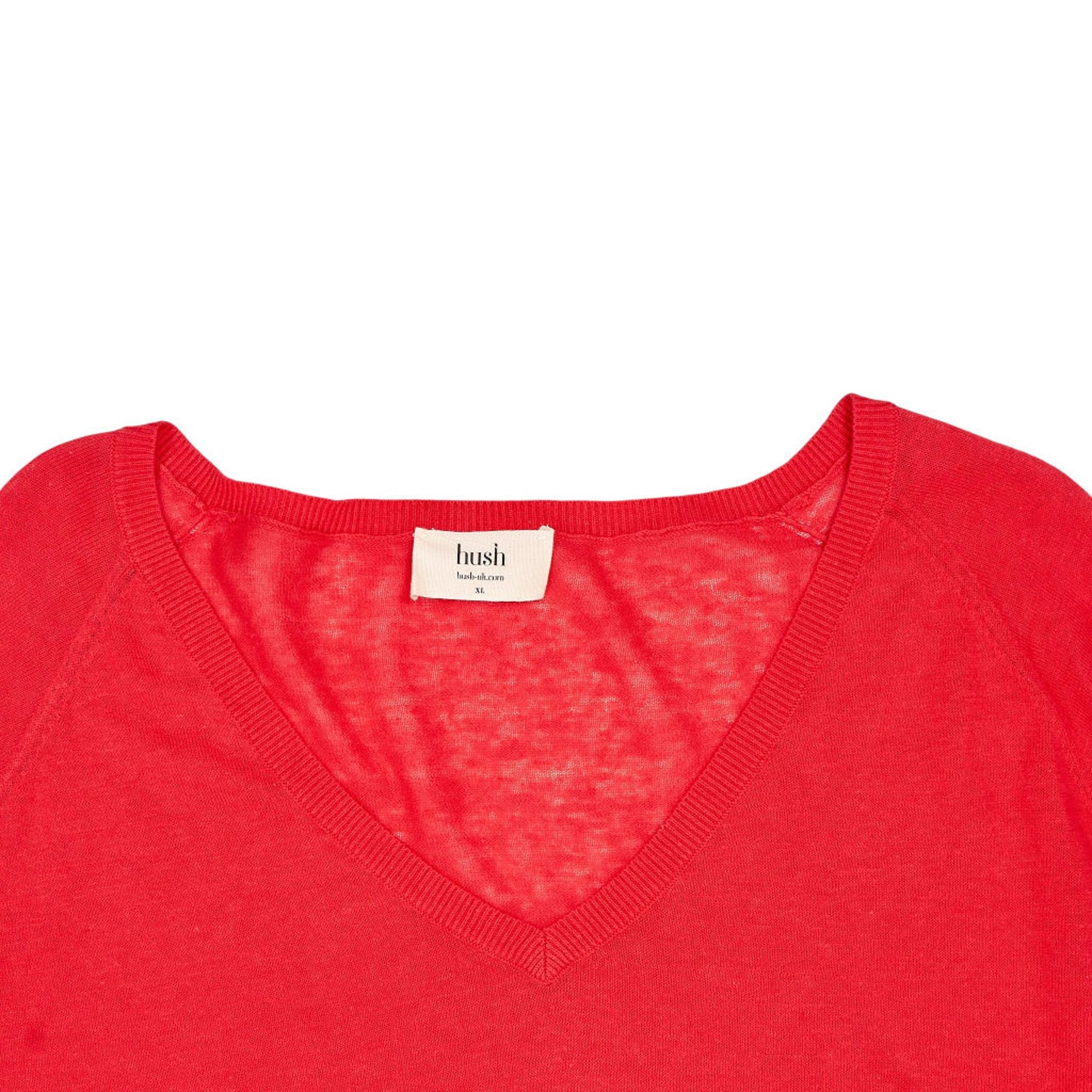 Hush Red V-Neck Sweater