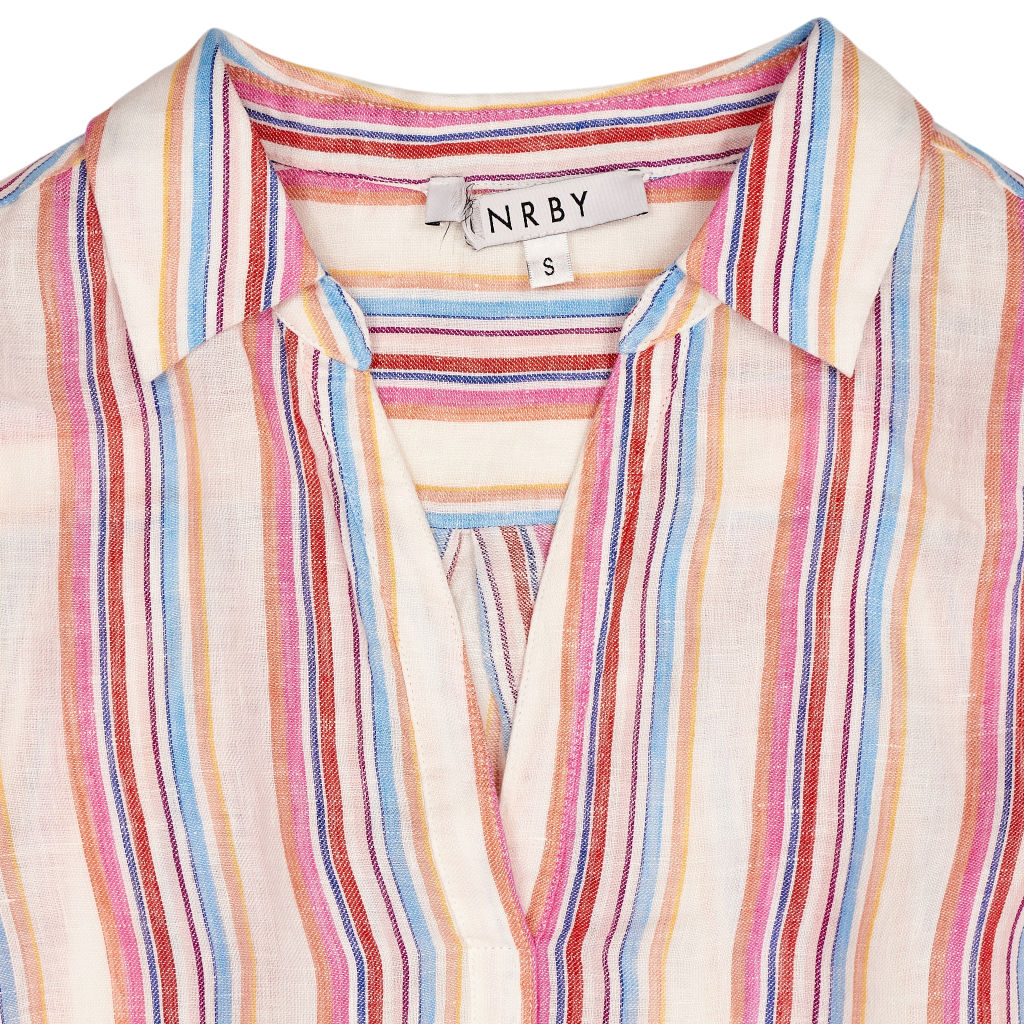 NRBY Multicolour Striped Linen Dress