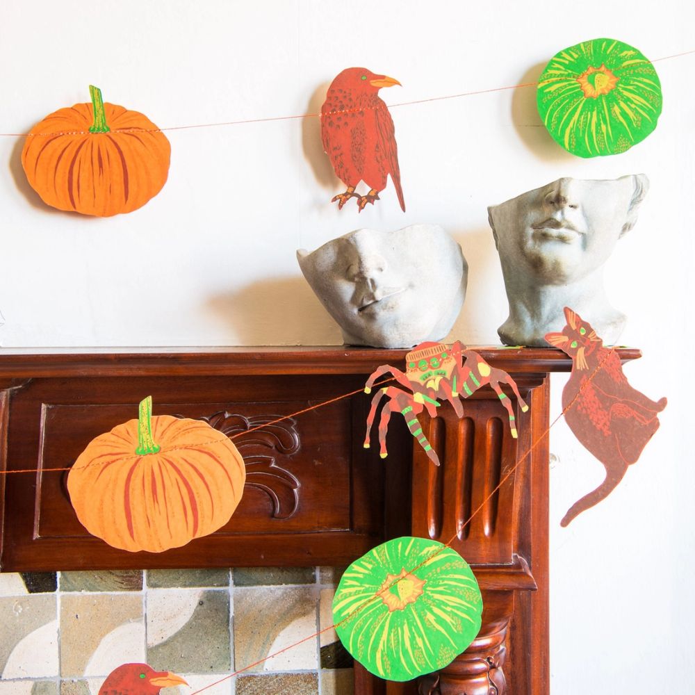Halloween Pumpkin Sewn Garland