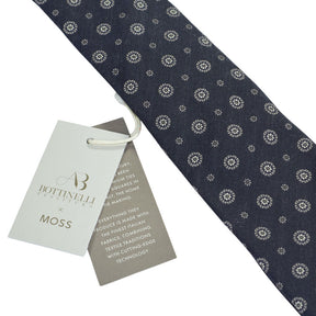 Moss Navy Patterned Tie Bundle x 3
