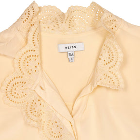 Reiss Cream Lace Collar Blouse