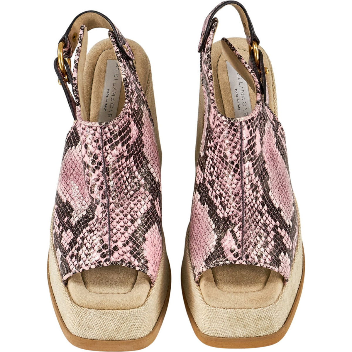 Stella McCartney Pink Snakeskin Platform Sandals EU 37