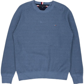 Tommy Hilfiger Blue Waffle Knit Jumper