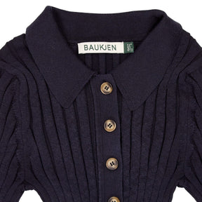 Baukjen Navy Ribbed Knit Dress