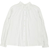 NRBY White Cotton Ruffle Blouse