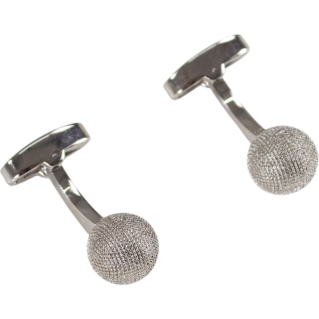 Moss Silver Textured Cufflinks