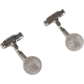 Moss Silver Textured Cufflinks