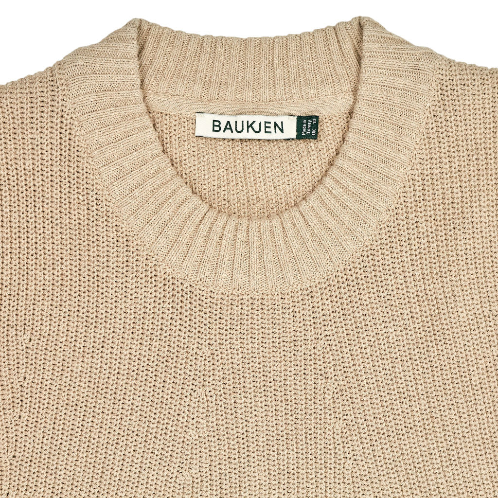 Baukjen Beige Sleeveless Knitted Vest