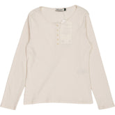 Baukjen Antique White Organic Cotton Henley Top