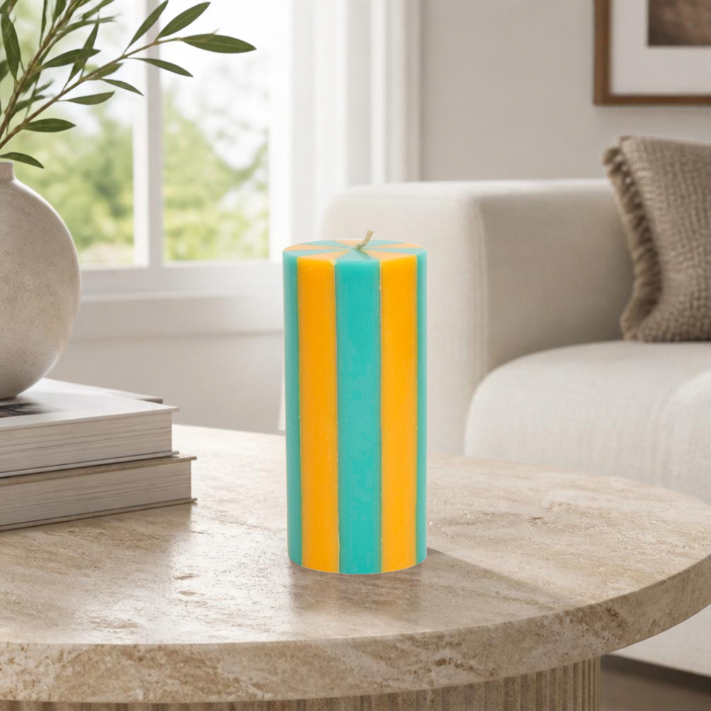 YOD & Co Stripe Pillar Candle - large